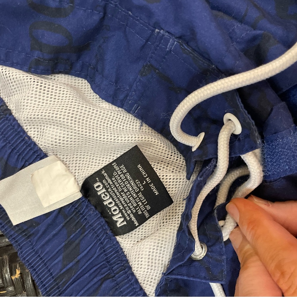 ModelCo Men's Blue Swim Trunks - Picture 3 of 4